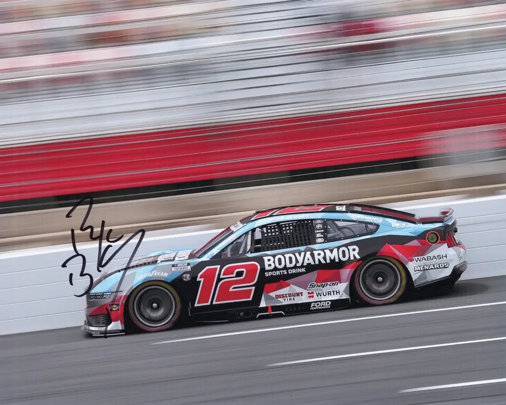 Autographed 2025 Ryan Blaney #12 Body Armor Racing (Team Penske Mustang) Signed 8X10 Inch Picture Nascar Glossy Photo With Coa 1