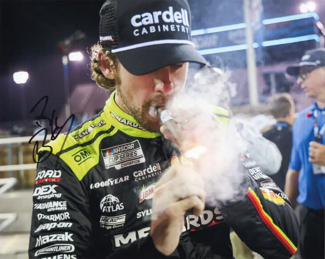 Autographed 2025 Ryan Blaney #12 Menards - Nashville Race Win (Victory Cigar) Signed 8X10 Inch Picture Nascar Glossy Photo With Coa 1