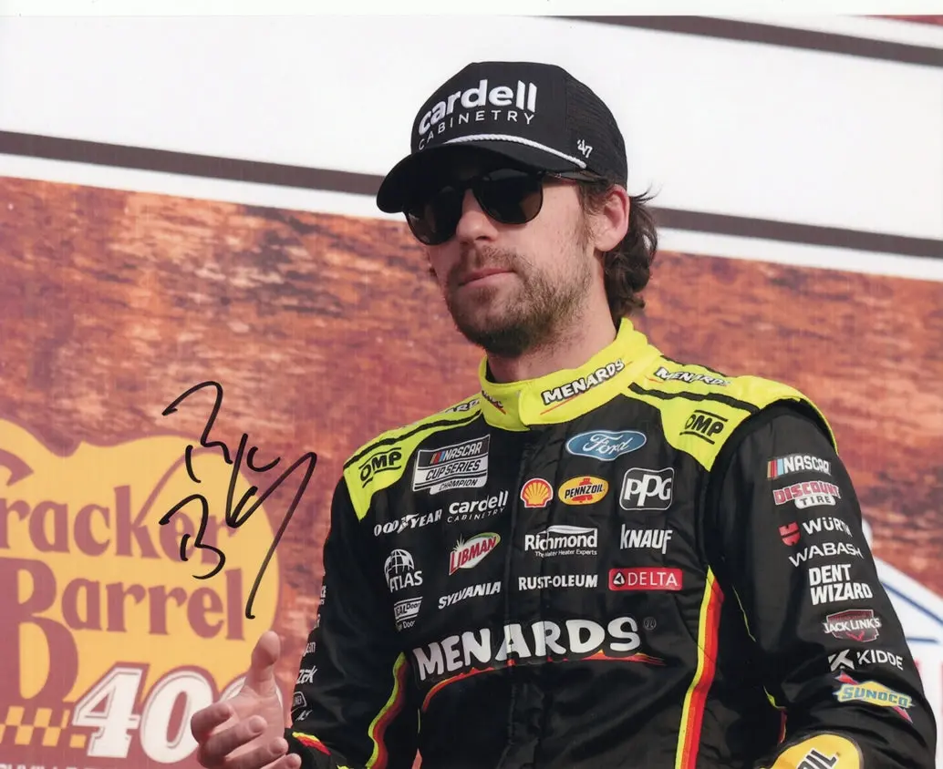 Autographed 2025 Ryan Blaney #12 Menards - Nashville Race Win (Victory Lane) Signed 8X10 Inch Picture Nascar Glossy Photo With Coa 1