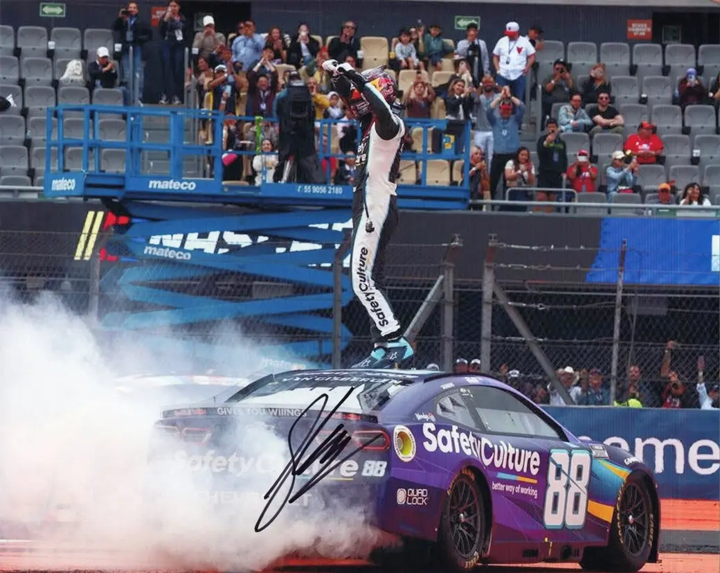 Autographed 2025 Shane Van Gisbergen #88 Safety Culture - Mexico City Race Win (Burnout) Signed 8X10 Inch Picture Nascar Glossy Photo With Coa 1