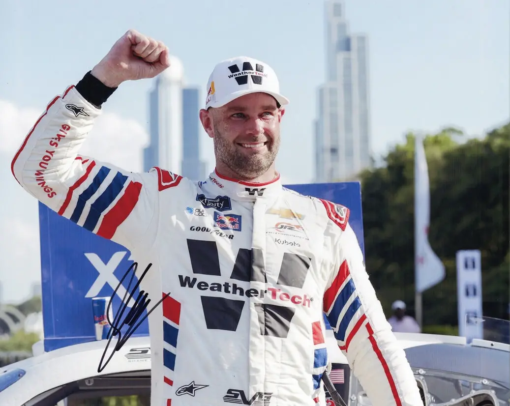 Autographed 2025 Shane Van Gisbergen #88 Weathertech Racing - Chicago Street Race Win (Celebration) Signed 8X10 Inch Picture Nascar Glossy Photo With Coa 1