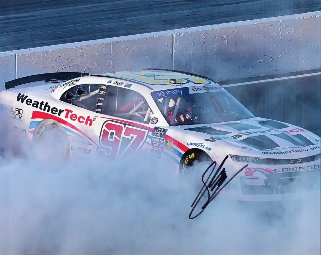 Autographed 2025 Shane Van Gisbergen #97 Weathertech Racing - Sonoma Xfinity Race Win (Burnout) Signed 8X10 Inch Picture Nascar Glossy Photo With Coa 1