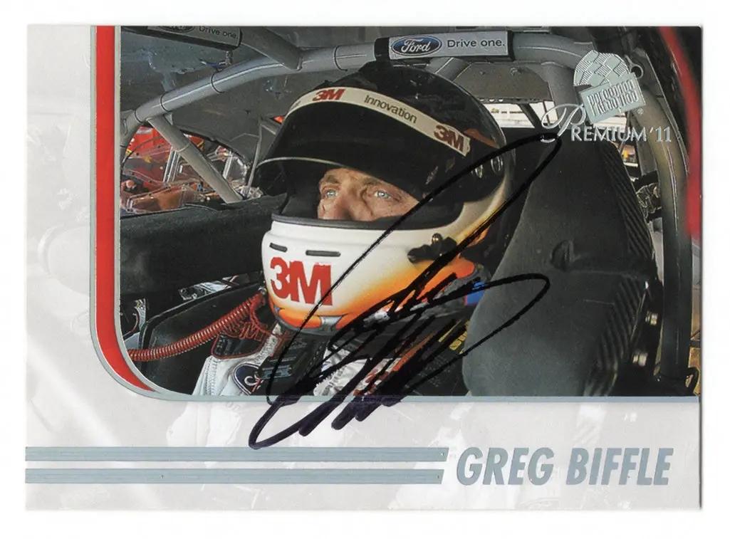 Autographed Greg Biffle 2011 Press Pass Racing Premium Performers (#16 Roush 3M Car) Signed Nascar Collectible Trading Card With Coa 1