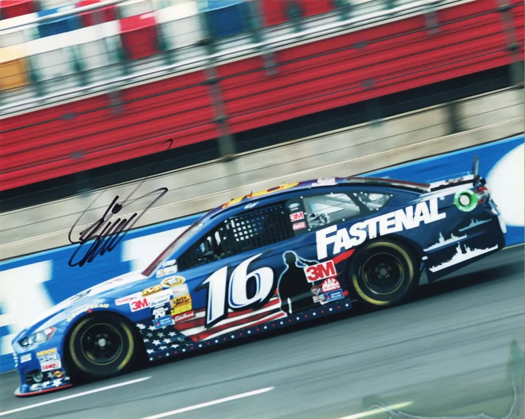 Autographed Greg Biffle 2013 Fastenal Racing - An American Salute (Patriotic Paint Scheme) Signed 8X10 Inch Picture Nascar Glossy Photo With Coa 1