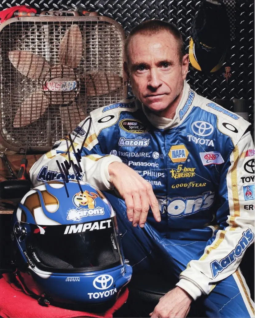 Autographed Mark Martin #55 Aaron's Dream Machine (Michael Waltrip Racing) Signed 8X10 Inch Picture Nascar Glossy Photo With Coa 1