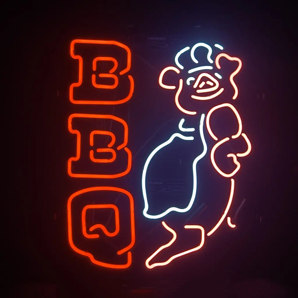 Bbq Pig Chefs Neon Signs 1