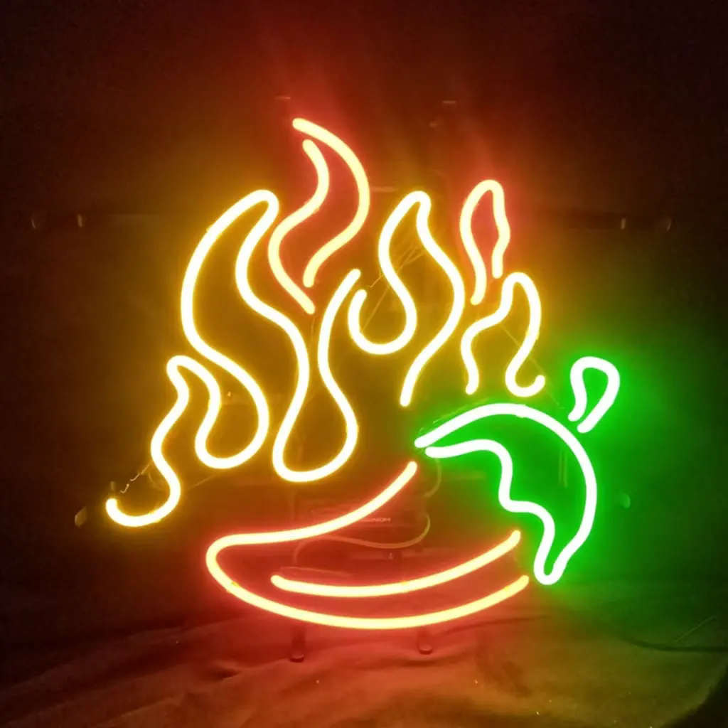 Fire Bbq Pepper Neon Signs 1