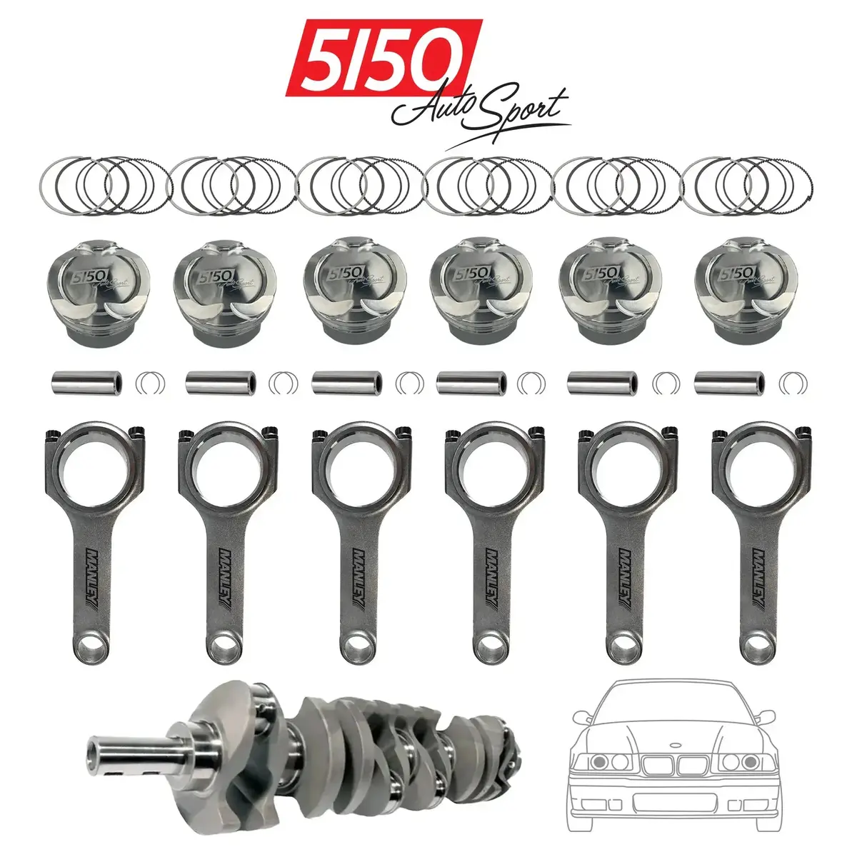 5150 Autosport Stroker Kit for BMW M50/M52/S50/S52 Engines