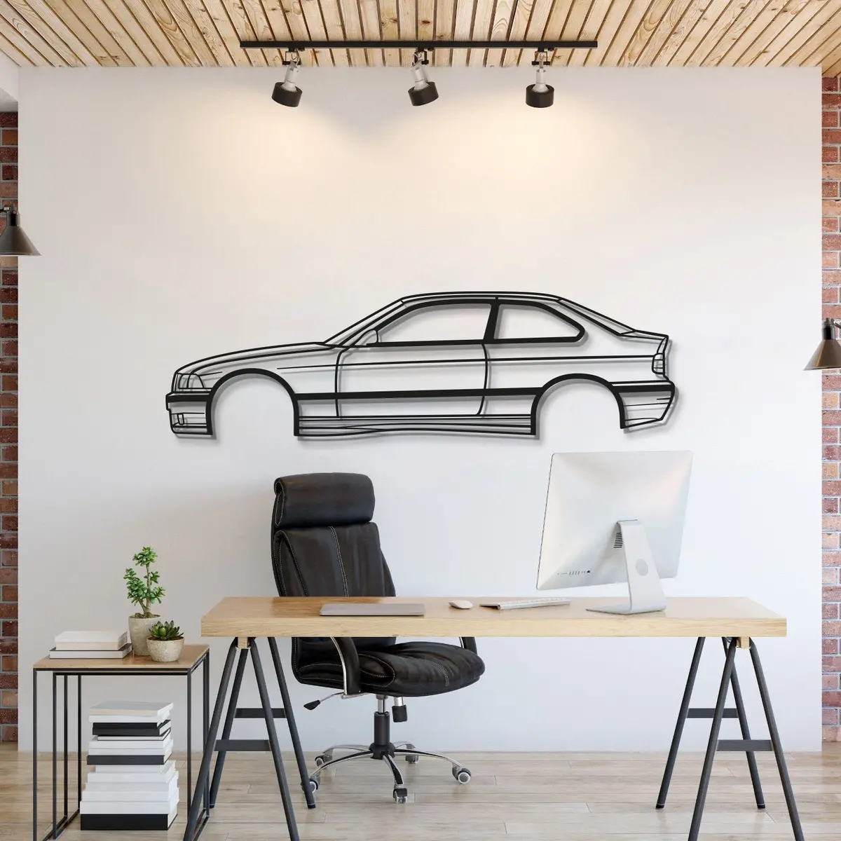 E36 Compact Metal Car Wall Art - Mt0944 1