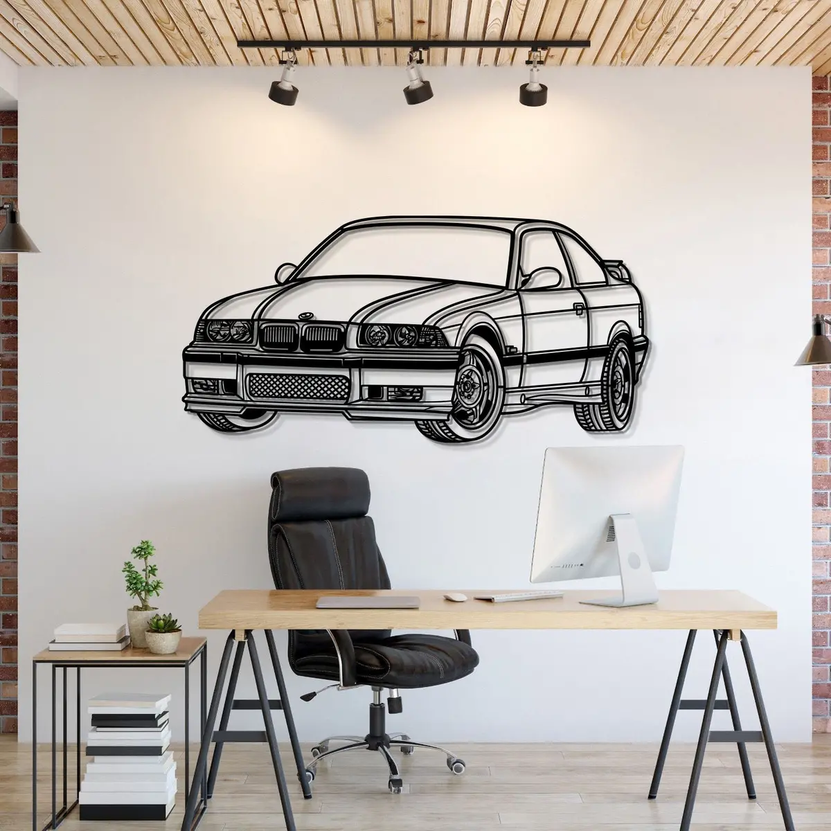 E36 Perspective Metal Car Wall Art  - Mt0431 1
