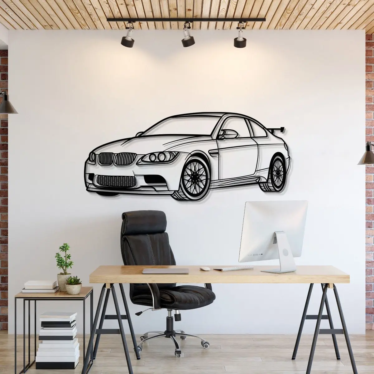 E92 M3 Perspective Metal Car Wall Art - Mt0430 1