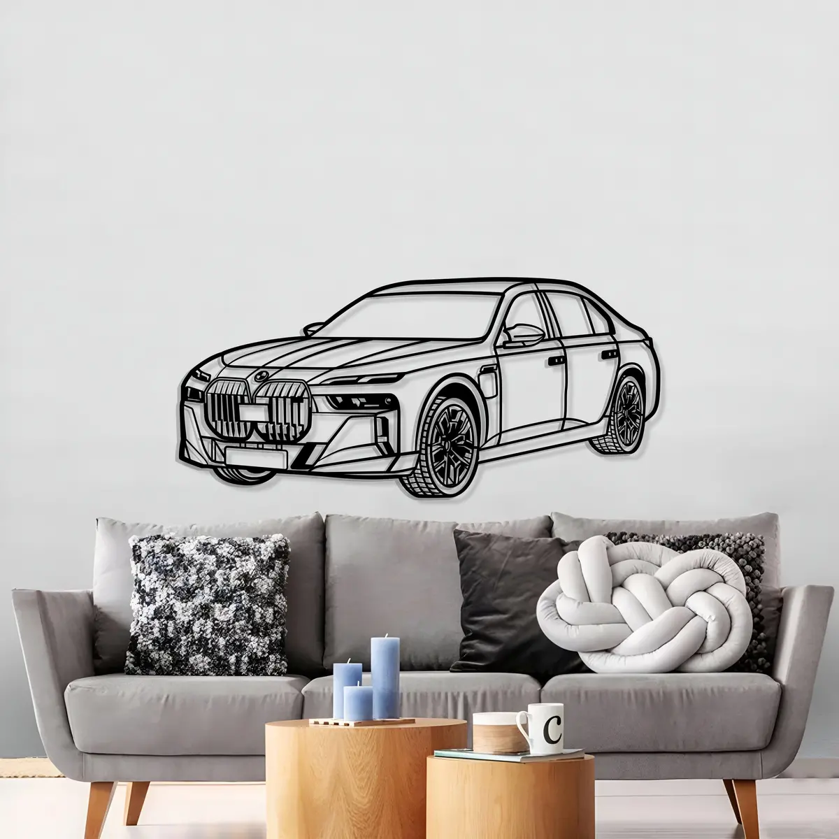 M760 Xdrive Limousine Perspective Metal Car Wall Art Mt1244 2