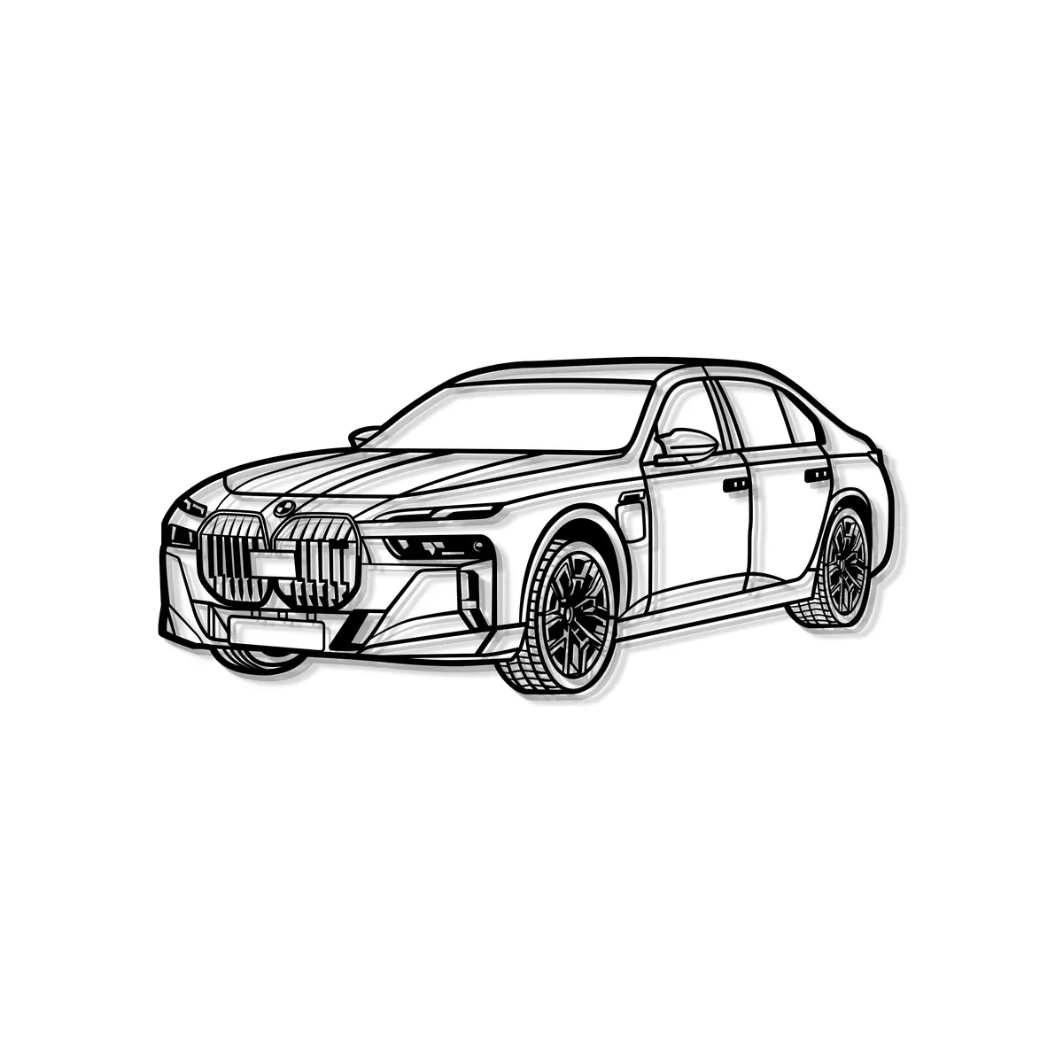 M760 Xdrive Limousine Perspective Metal Car Wall Art Mt1244 4