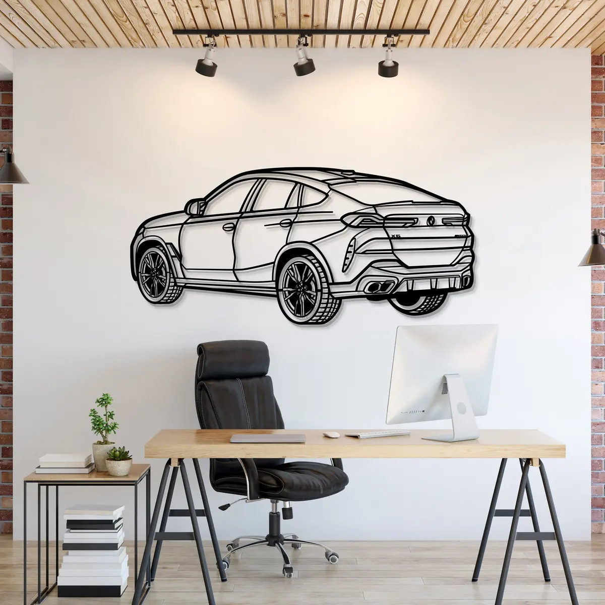 X6 Perspective Metal Car Wall Art - Mt1245 1