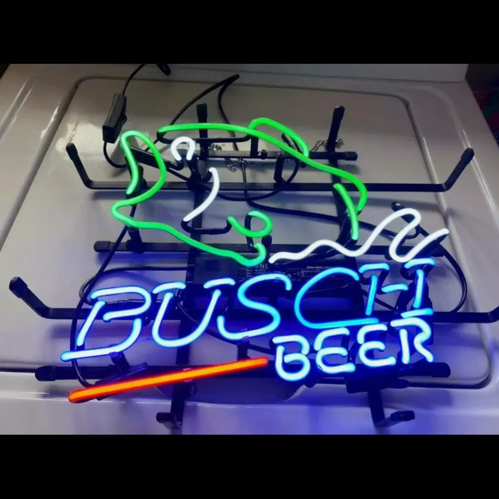 Bass Fish Busch Beer Neon Sign Light 1