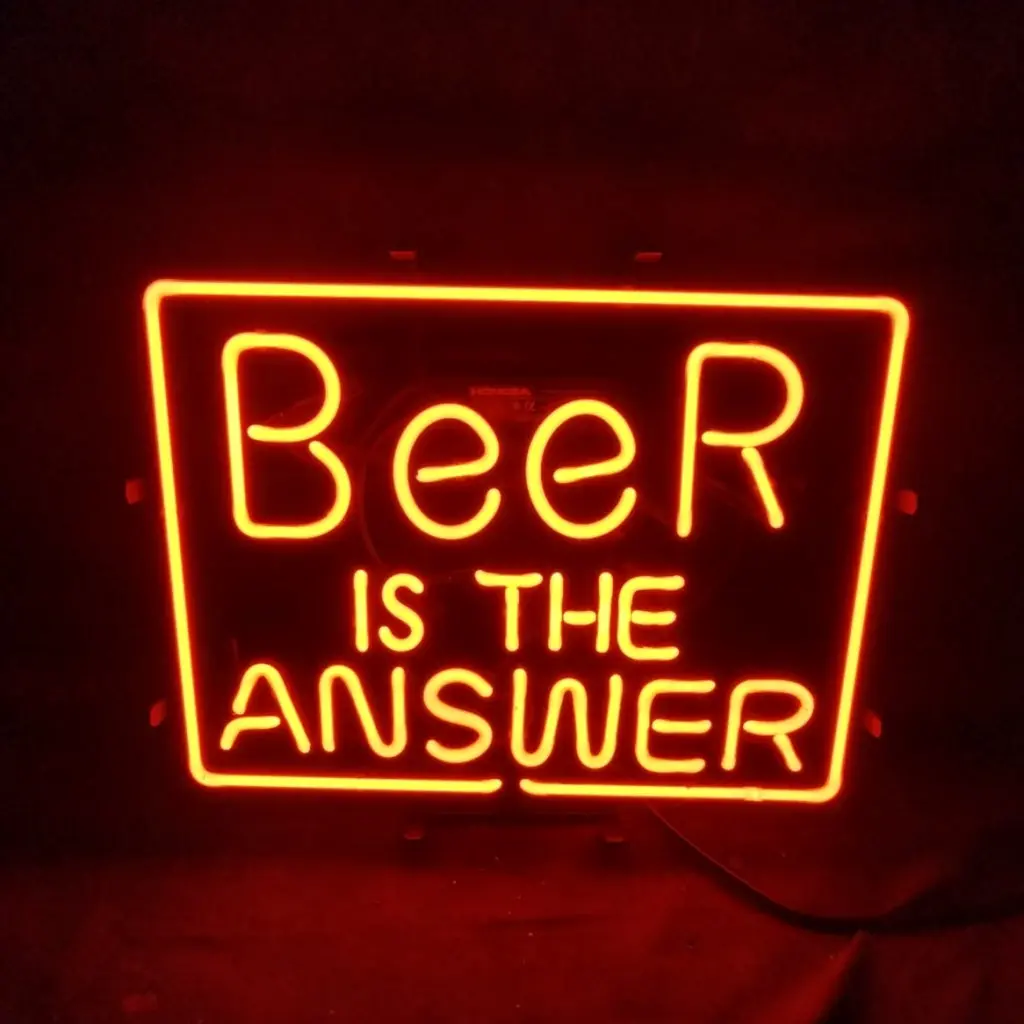 Beer Is The Answer Neon Light Sign 1