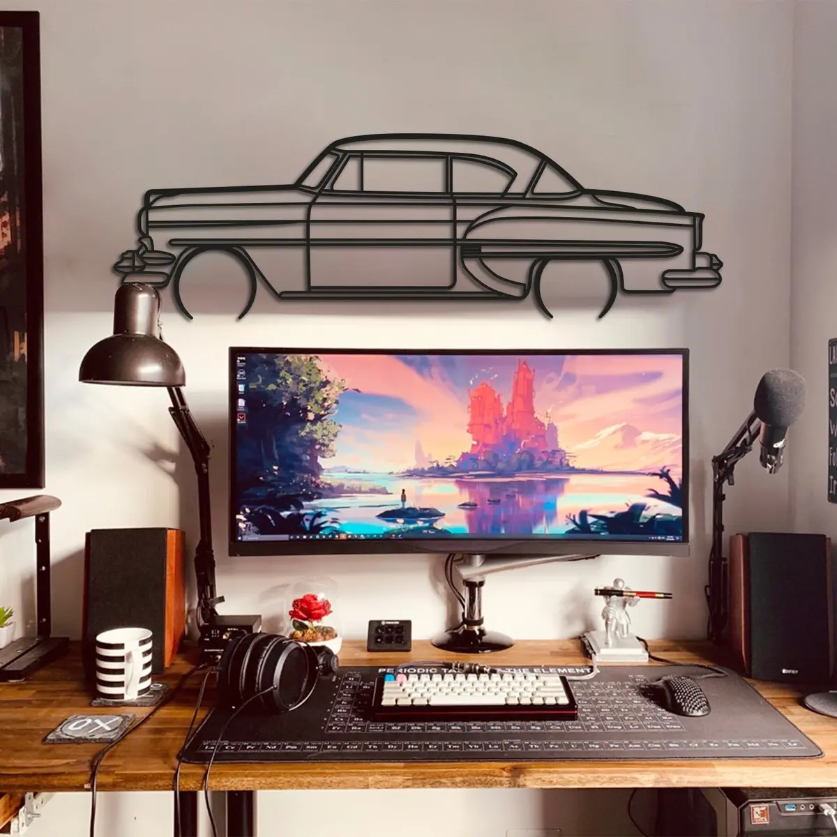 1954 Bel Air Detailed Metal Car Wall Art - Mt0031 5