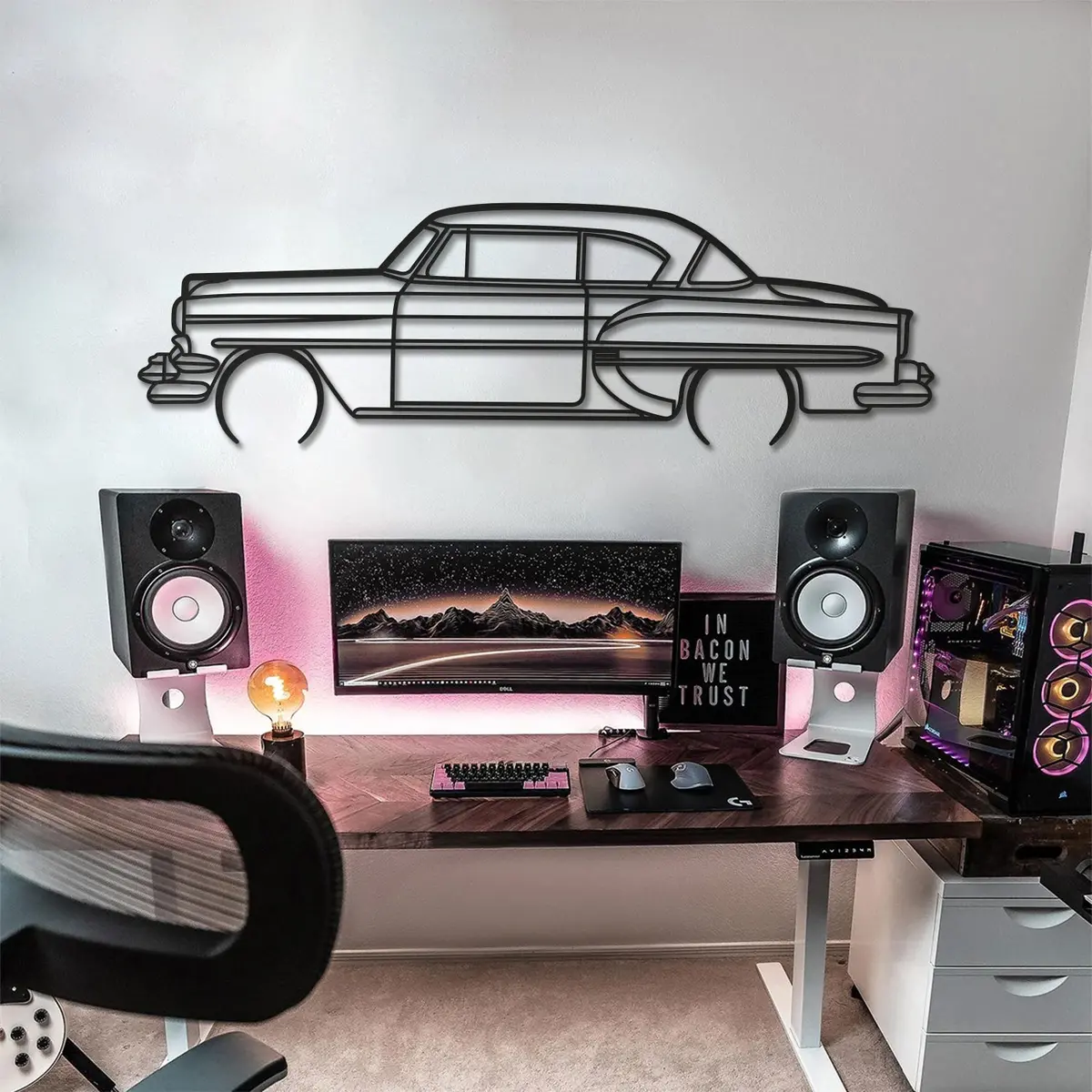 1954 Bel Air Detailed Metal Car Wall Art - Mt0031 6