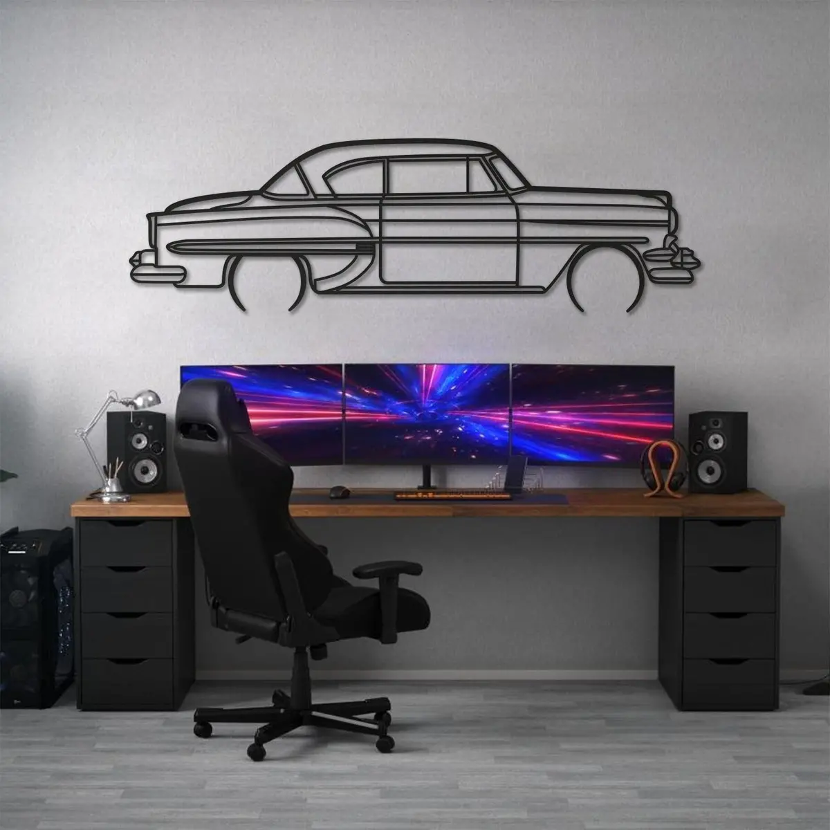 1954 Bel Air Detailed Metal Car Wall Art - Mt0031 8