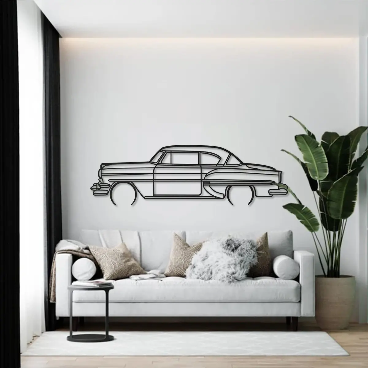 1954 Bel Air Detailed Metal Car Wall Art - Mt0031 9