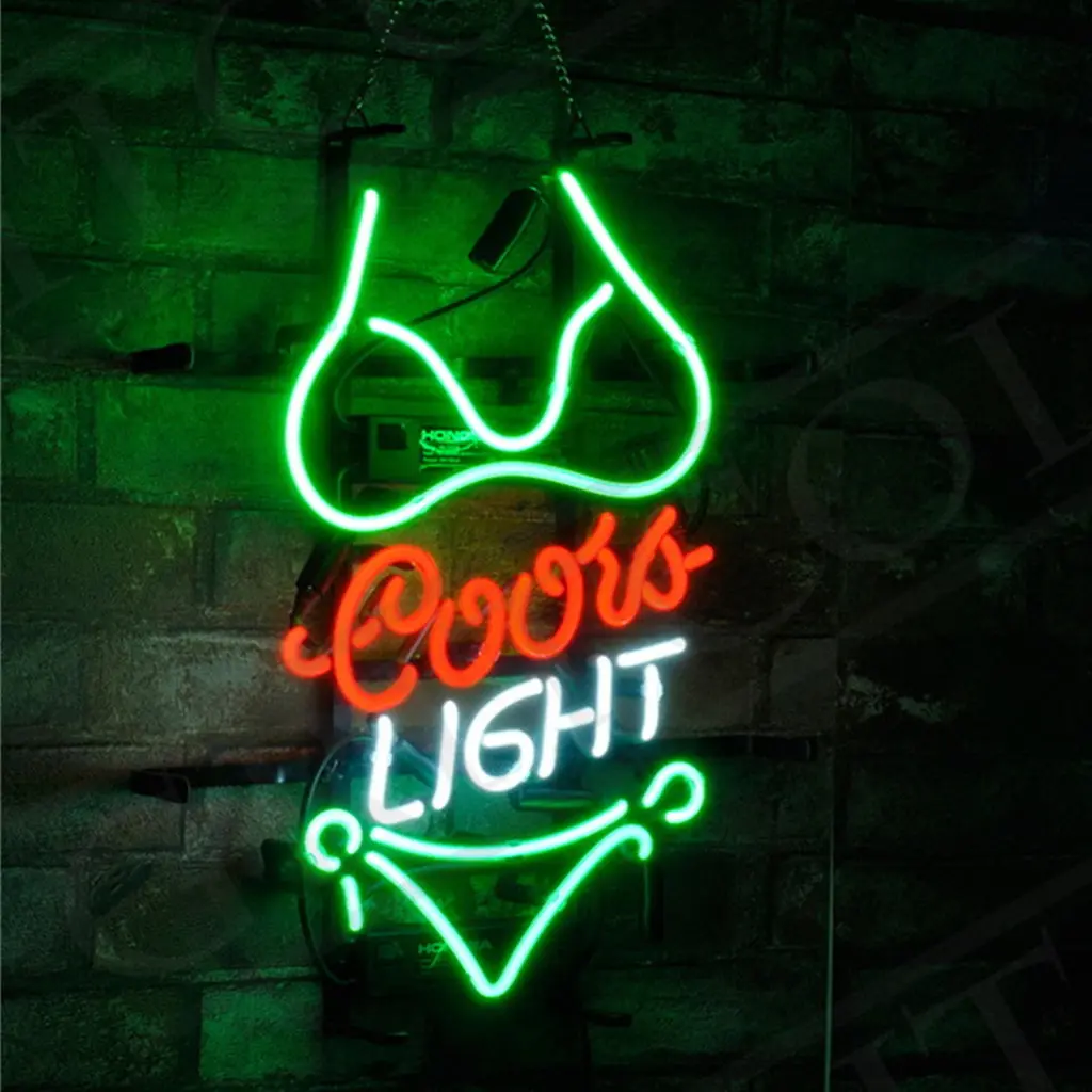 Green Bikini Set Coors Light Neon Signs Light 1