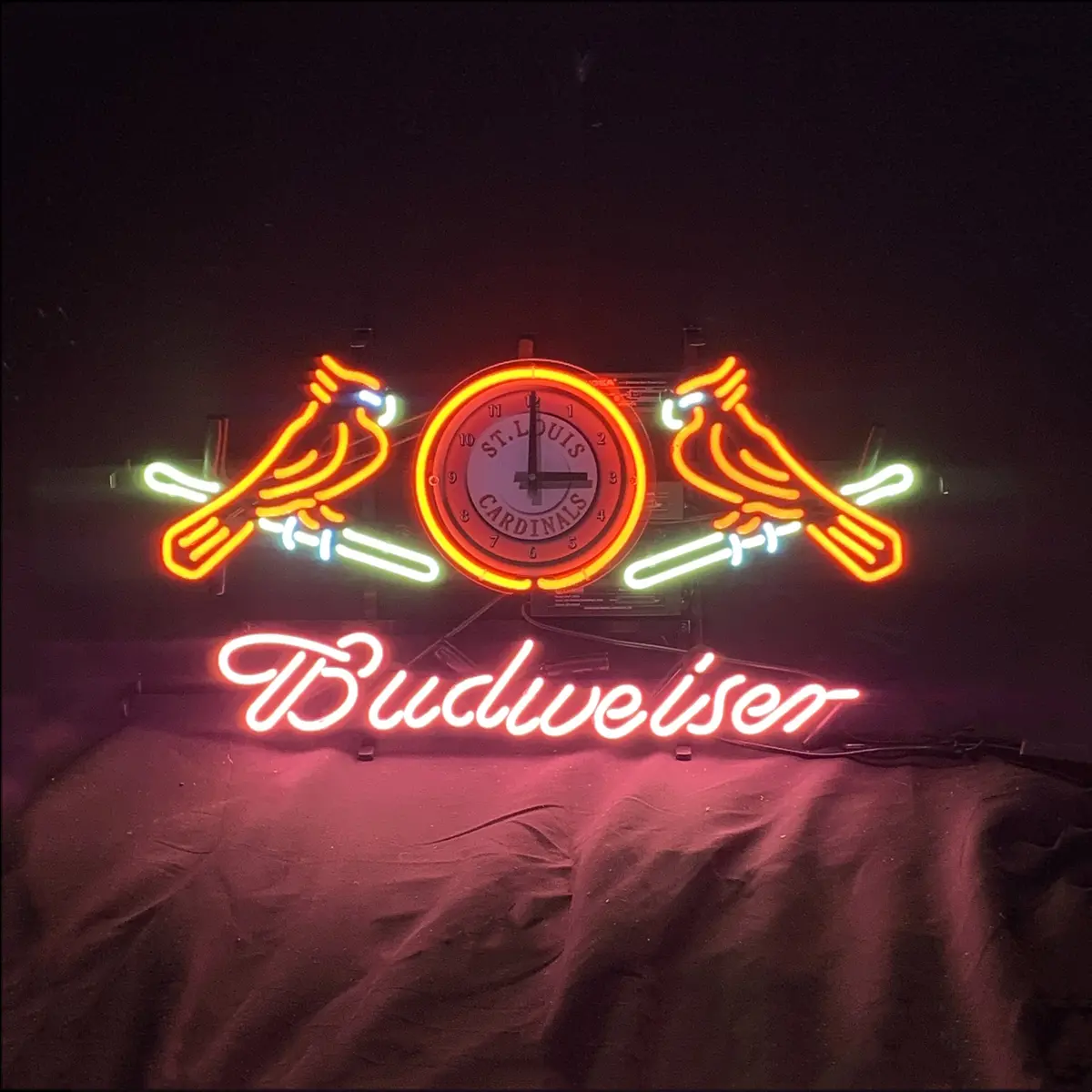 St. Louis Cardinals With Budweiser Neon Signs Light 1