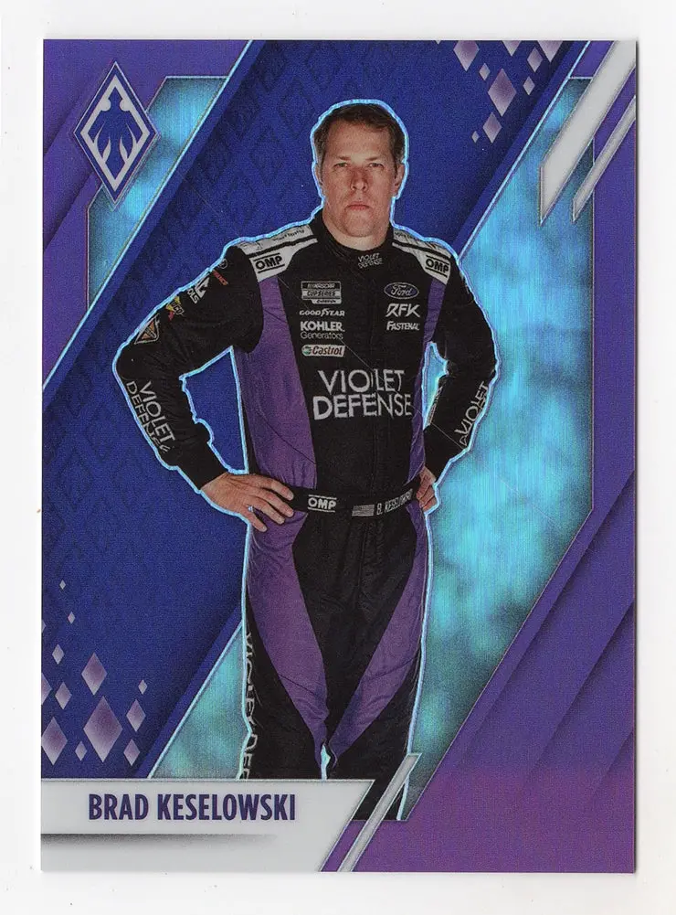 Brad Keselowski 2022 Panini Chroniciles Phoenix Racing Purple Prizm (Color Match) Rare Parallel Insert Nascar Collectible Trading Card #25/25 (Only 25 Made) 1