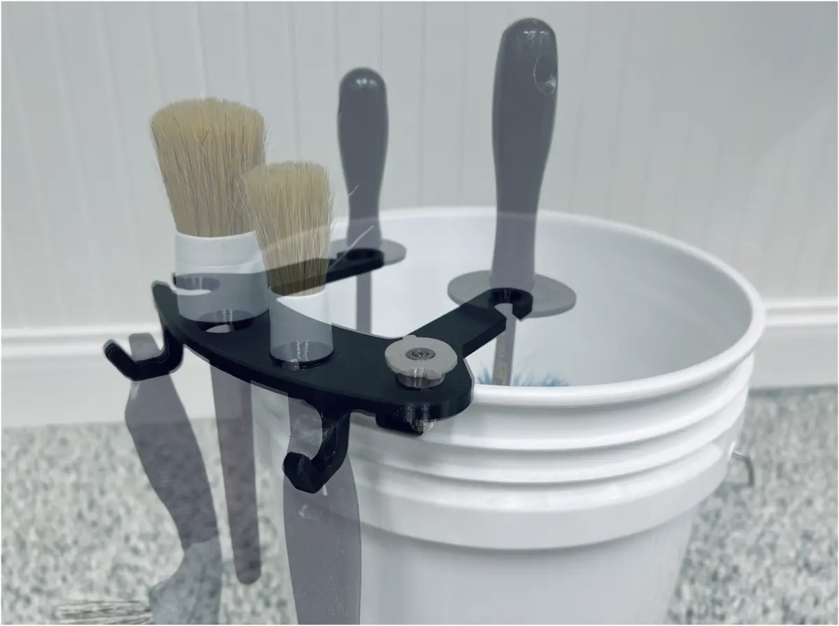 Bucketcaddy - Wheel, Tire, & Detailing Brush Organizer For 5-Gallon And 6-Gallon Car Wash Buckets 1