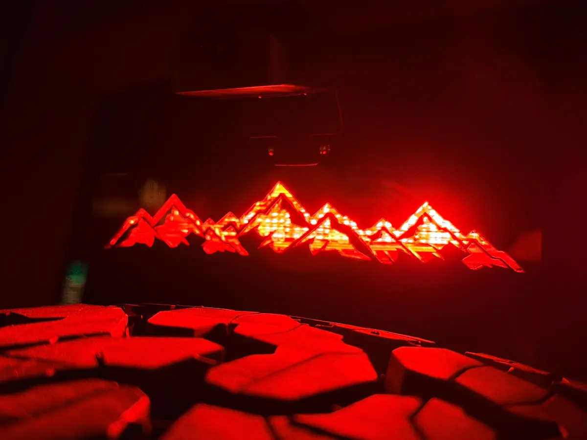 Laser Series Acrylic Third Brake Light Overlay - 2018+ Wrangler Jl 1