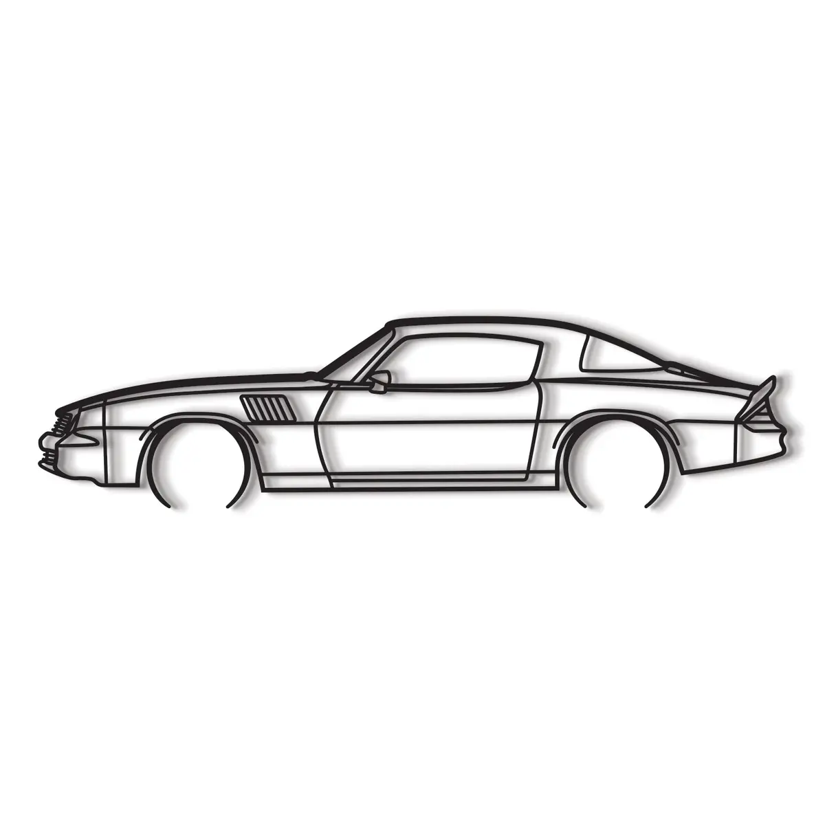 1978 Camaro Z28 Detailed Metal Car Wall Art - Mt0180 8