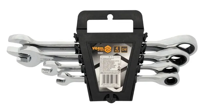 Juego De Llave Combinada 4 Piezas 10-19 Mm Ratchet | Vorel 1