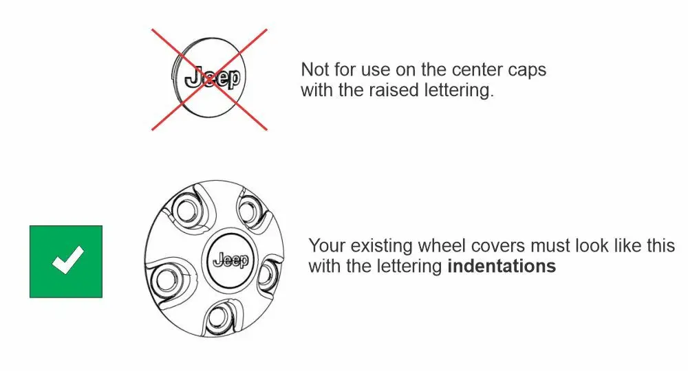 Steel Wheel Cover Jeep Inlay Decals For Wrangler Jl Sport 2