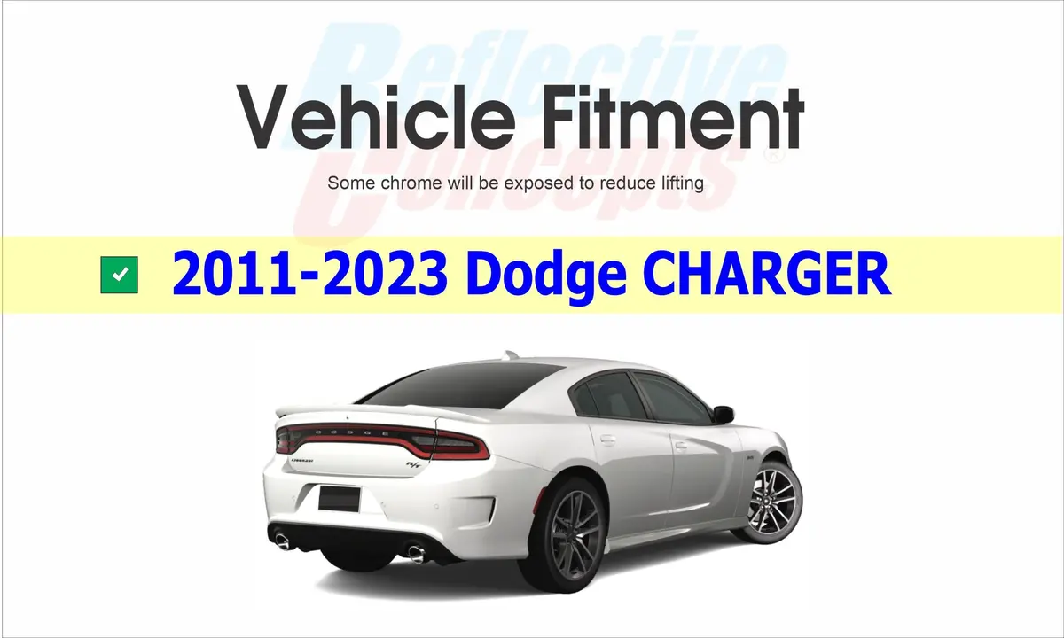 Dodge Trunk Lettering Emblem Overlay Decal - 2011-2023 Charger 3