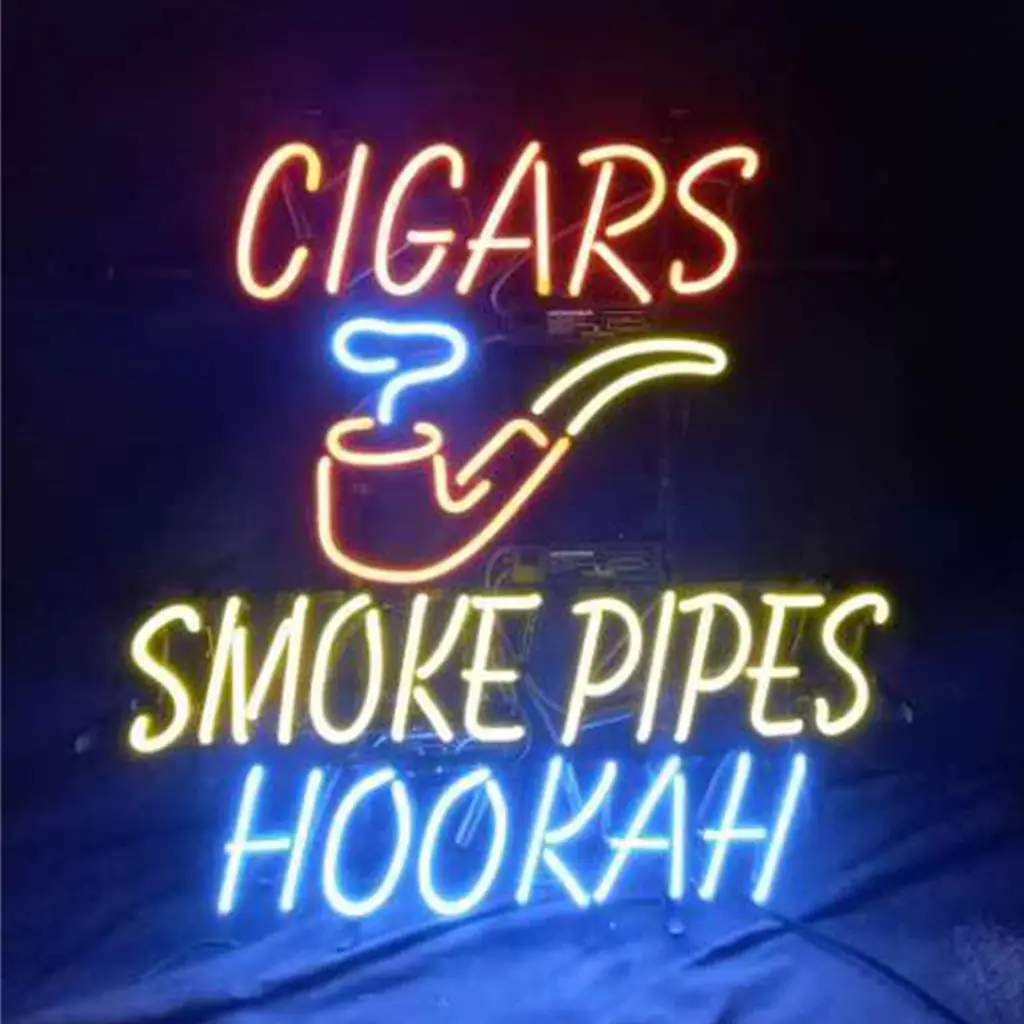 Cigars Smoke Pipes Hookah Neon Signs 1