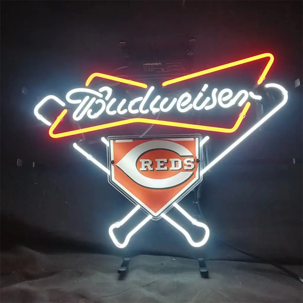 Cincinnati Reds Budweiser Neon Signs Light 1