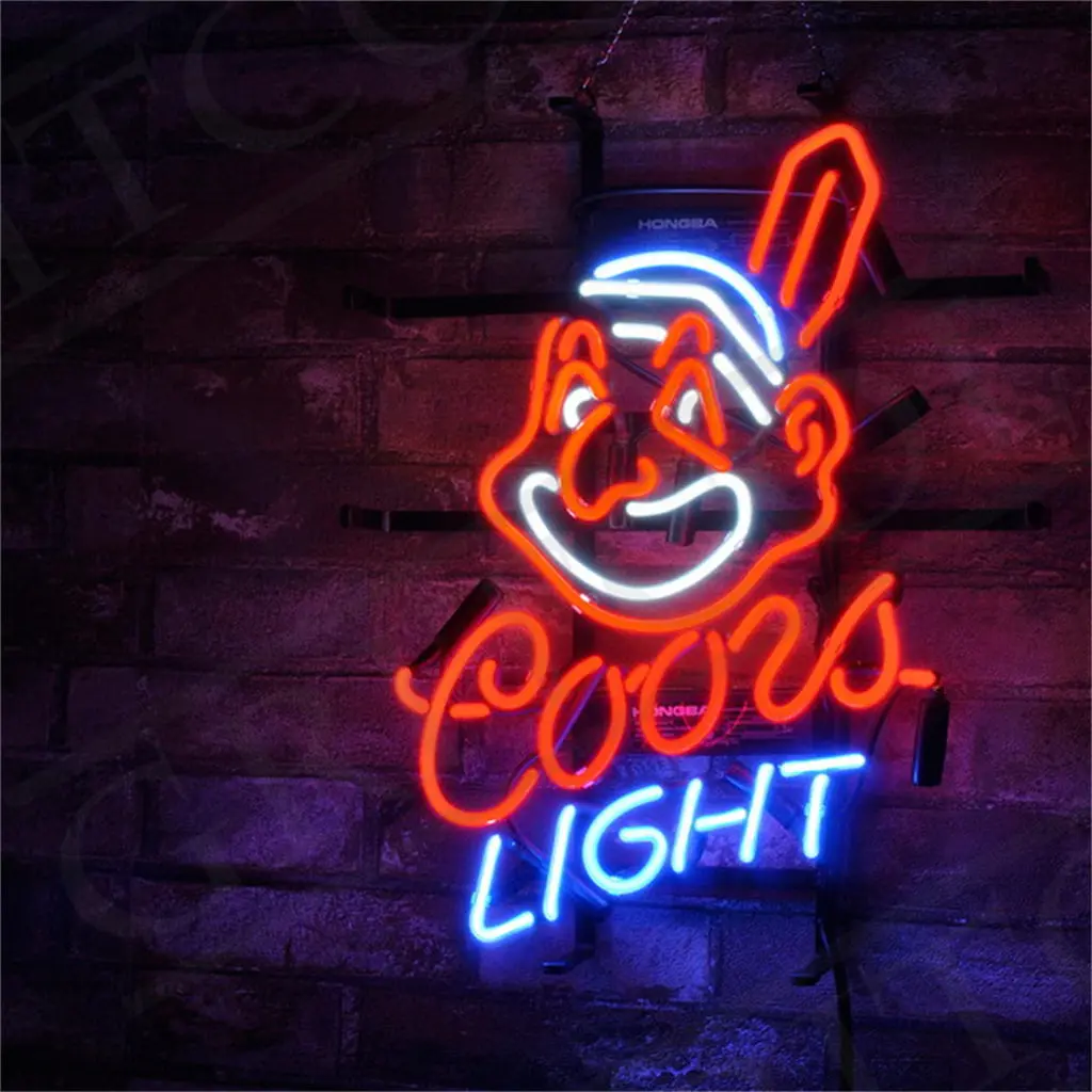 Cleveland Indians Coors Light Beer Neon Signs Light 1