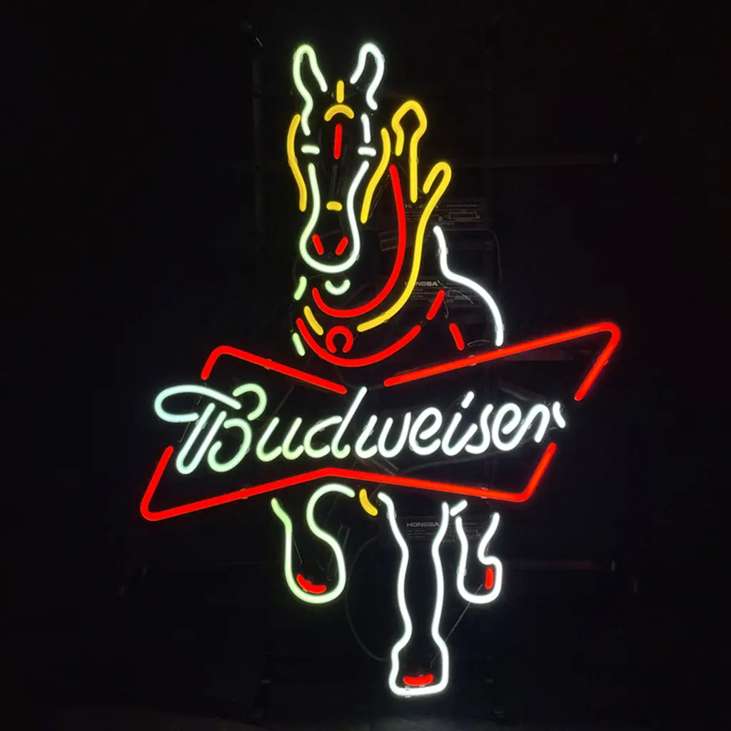Clydesdale Horse Budweiser Neon Light Sign 1