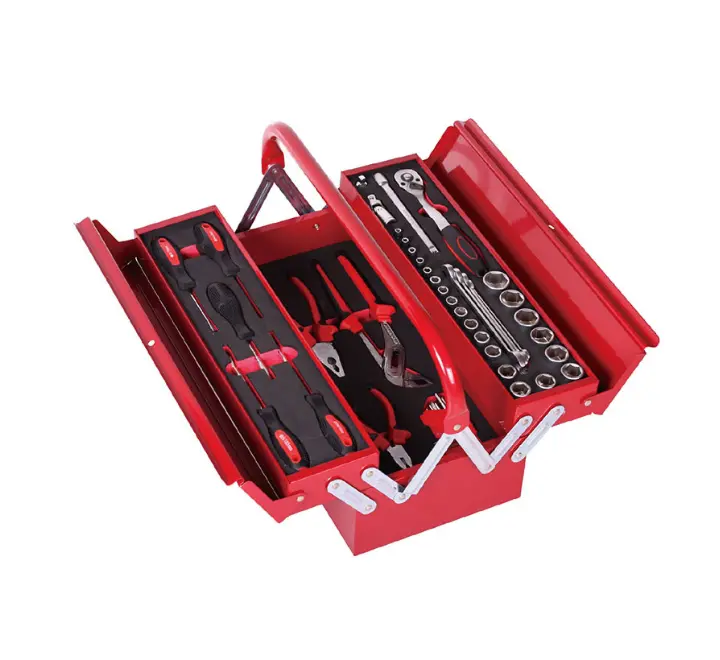 Caja De Herramientas Plegable 5 Gavetas 17" 64 Piezas | Big Red 1