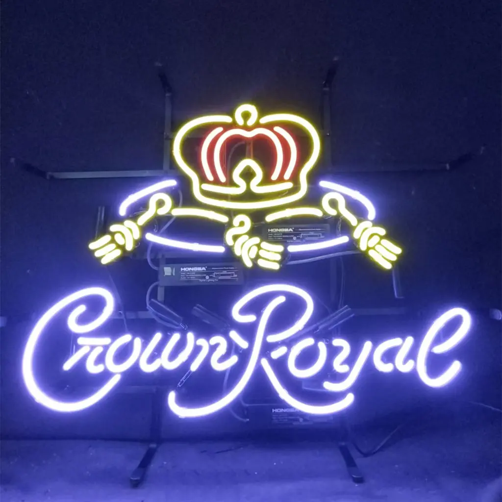 Purple Crown Royal Whiskey Neon Light Sign 1