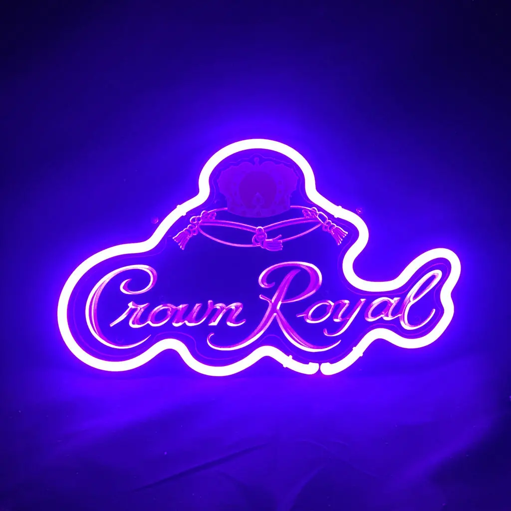 Crown Royal Whiskey Neon Signs Light Acrylic 1