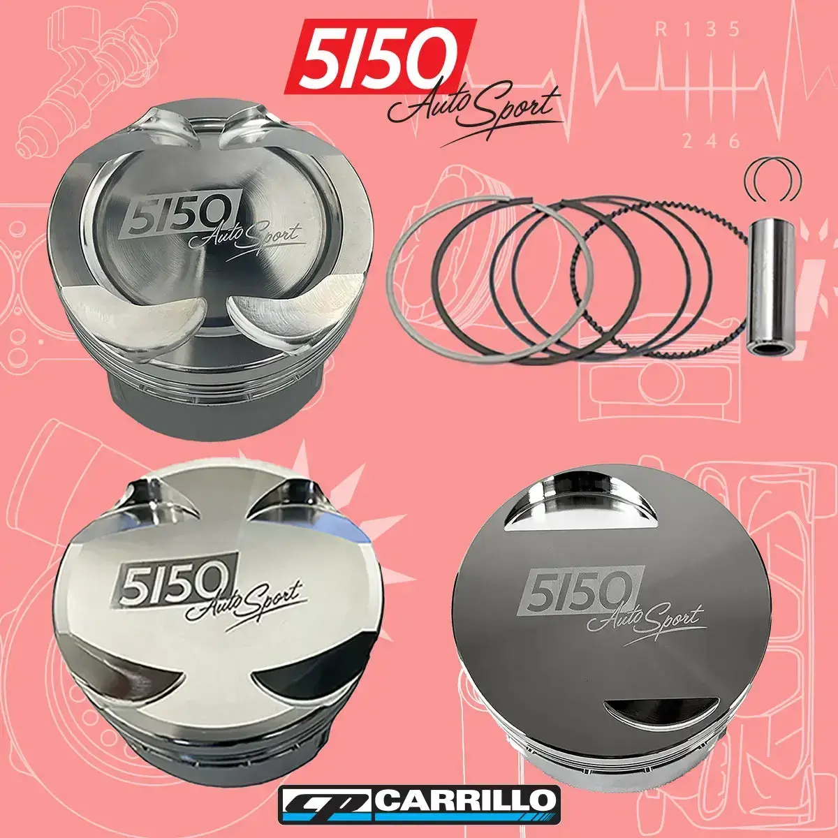 Cp-Carrillo Custom Piston Set 1