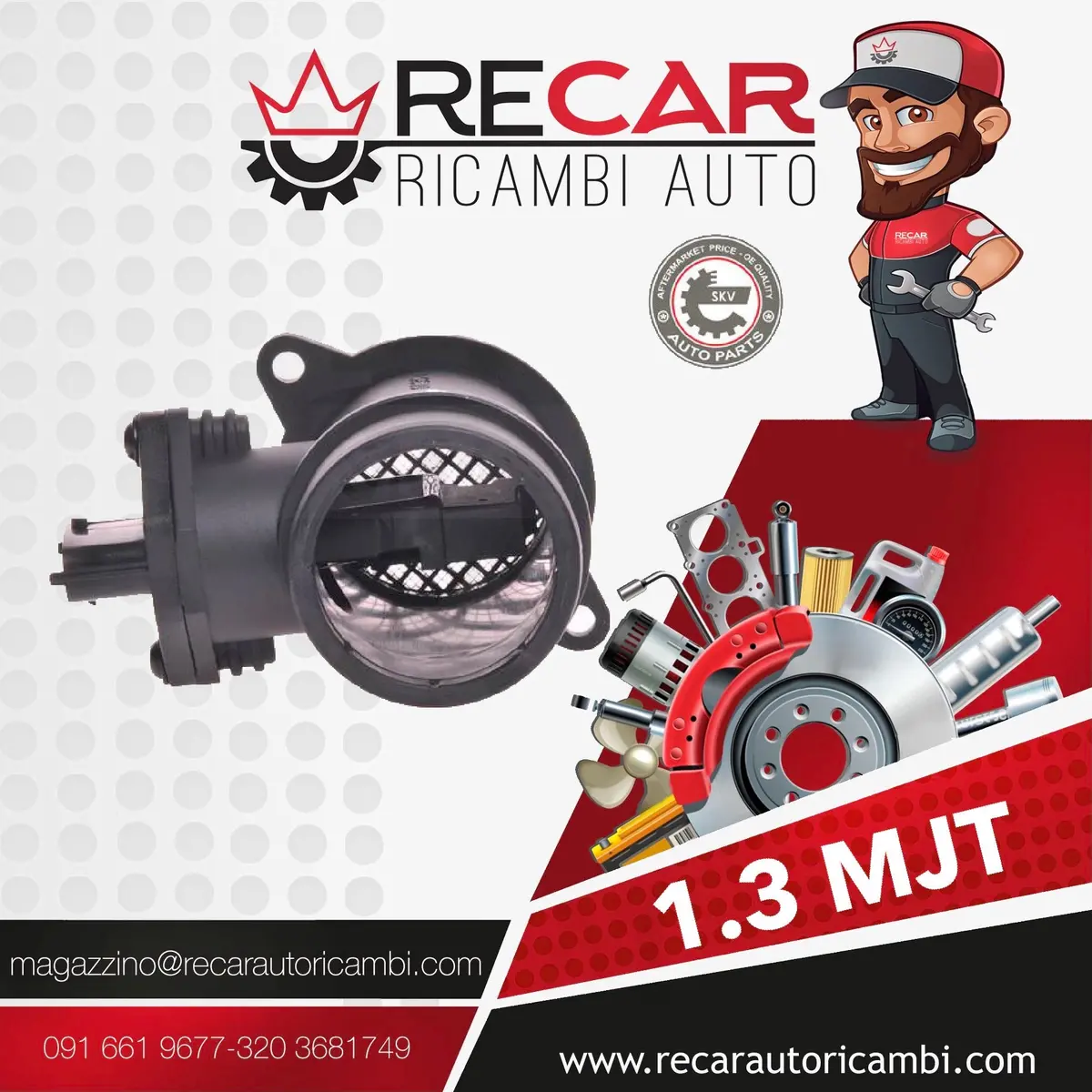 Debimetro Misuratore Massa Aria 1.3Mjt 07Skv094 1