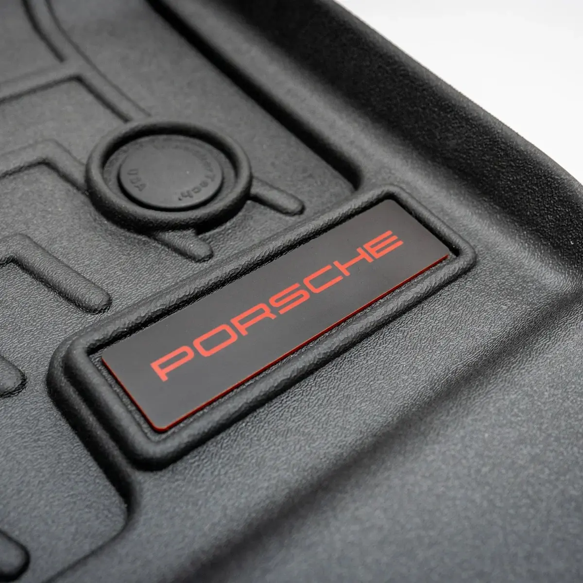 Porsche Logo Emblem For Weathertech All Weather Floor Mats (Single) - Porsche 911 Cayman Cayenne Boxter Macan Taycan 1