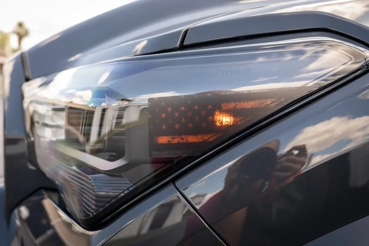 Distressed American Flag Front Sidemarker Overlays - 2024+ Tacoma / 2025+ 4Runner 1