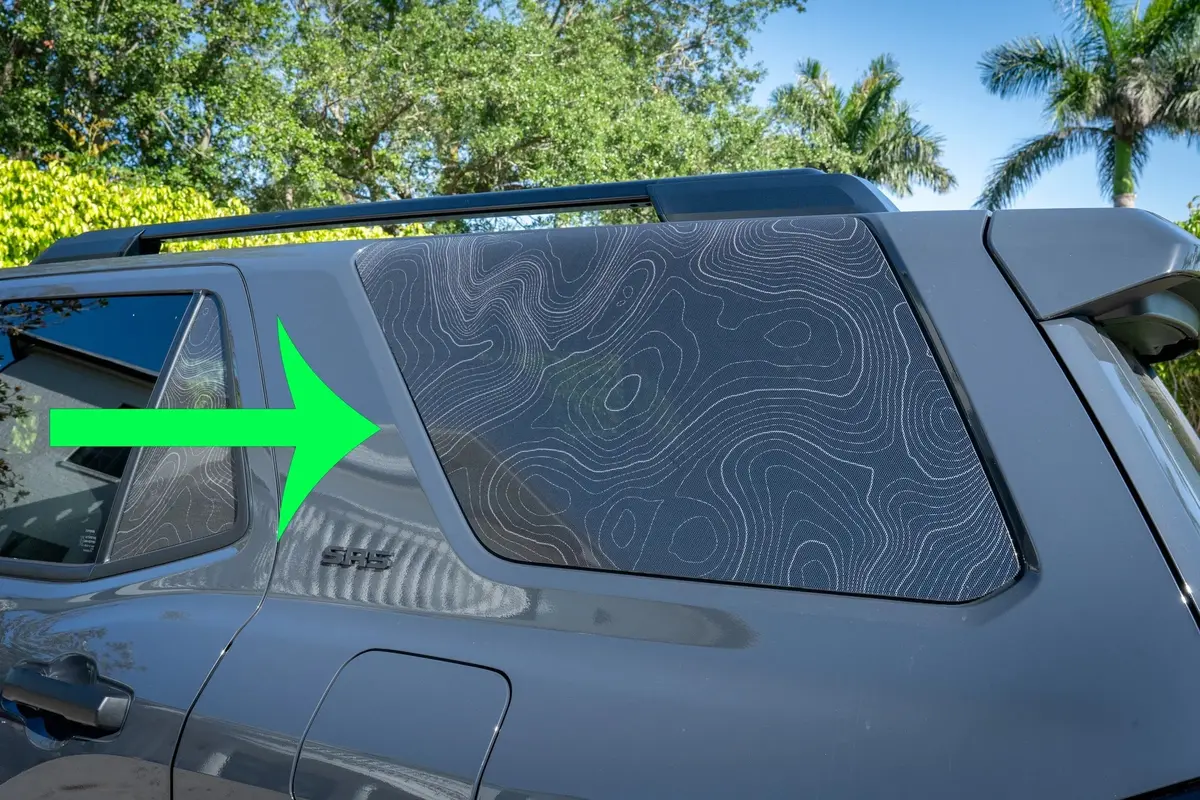 Topographic Rear Window Map Overlays V3 (Perforated) - 2025+ 4Runner 1
