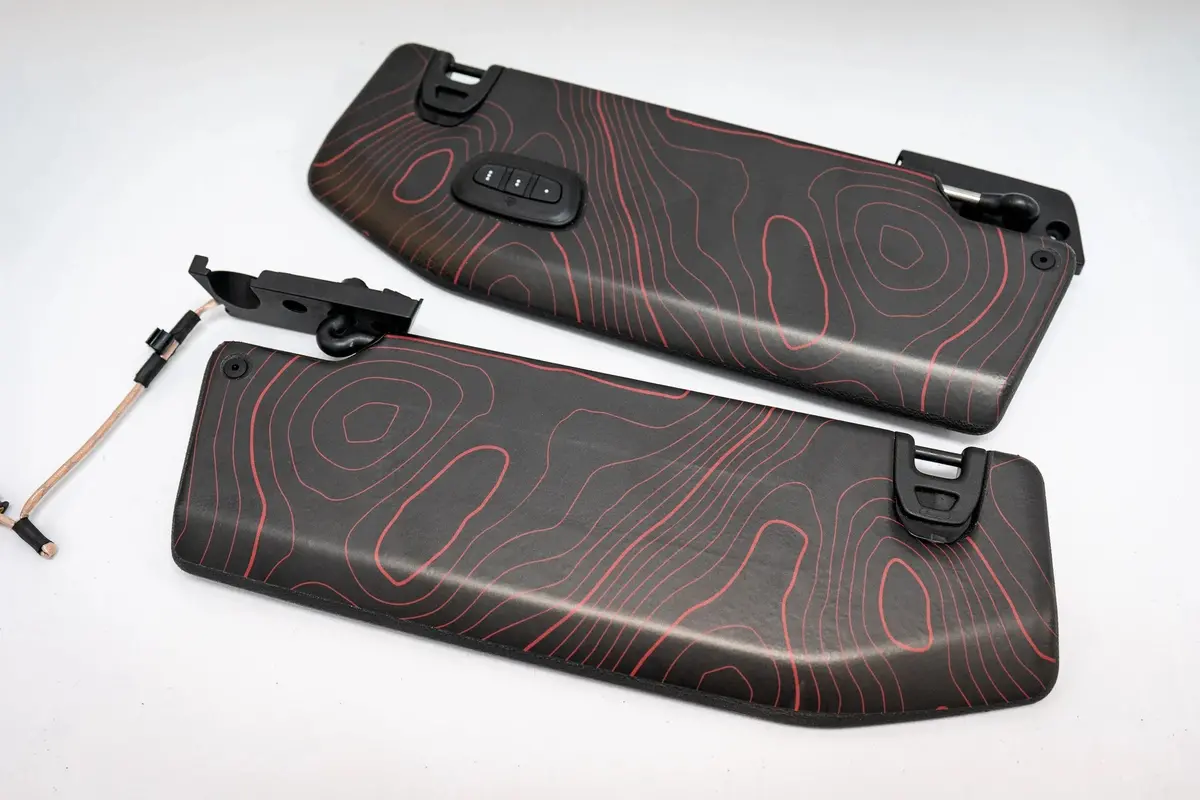 Topographic Map Sun Visor Overlays - 2018+ Wrangler Jl / Gladiator Jt 1