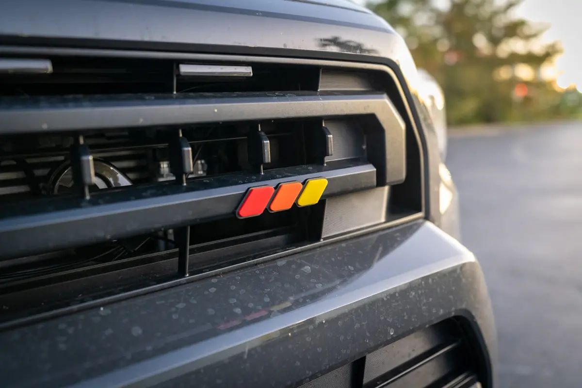 Stickerfab Tri Color Trd Style Grille Emblem Version 2- 2024+ Tacoma / 2025+ 4Runner 1