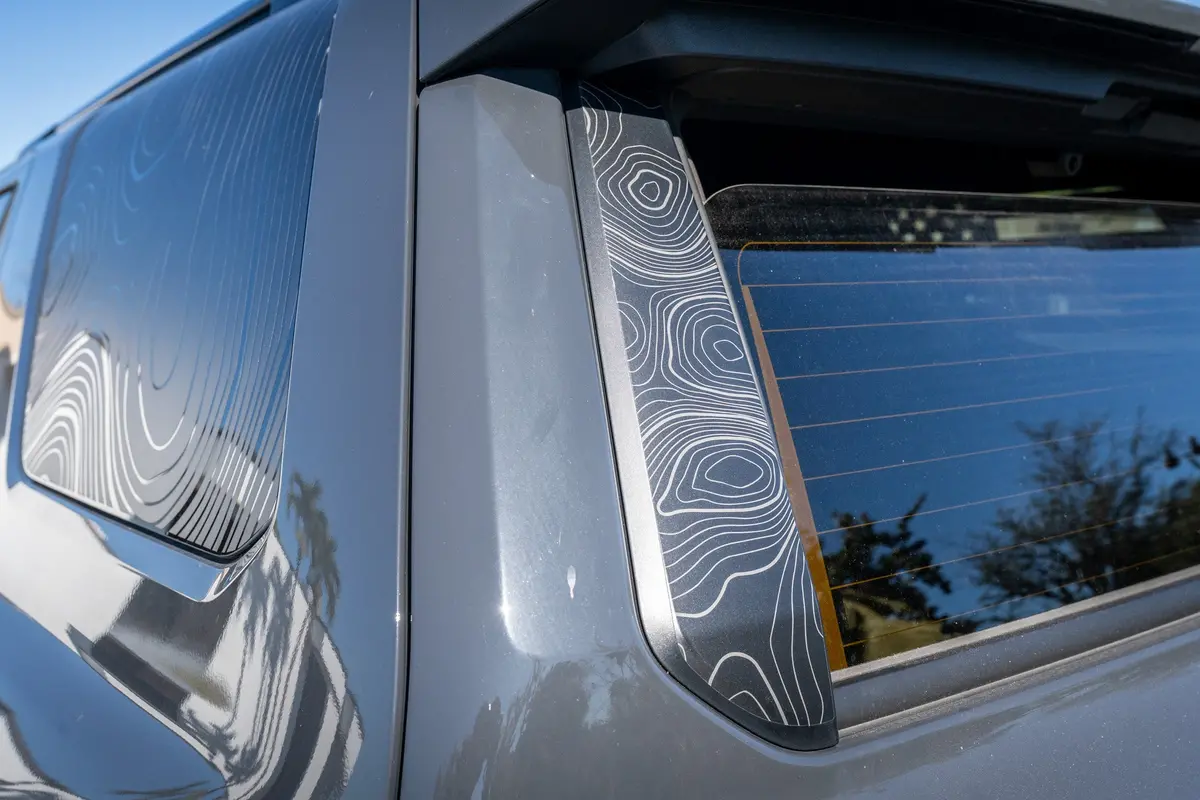 Topographic Sliding Rear Window Trim Overlays - 2025+ 4Runner 1