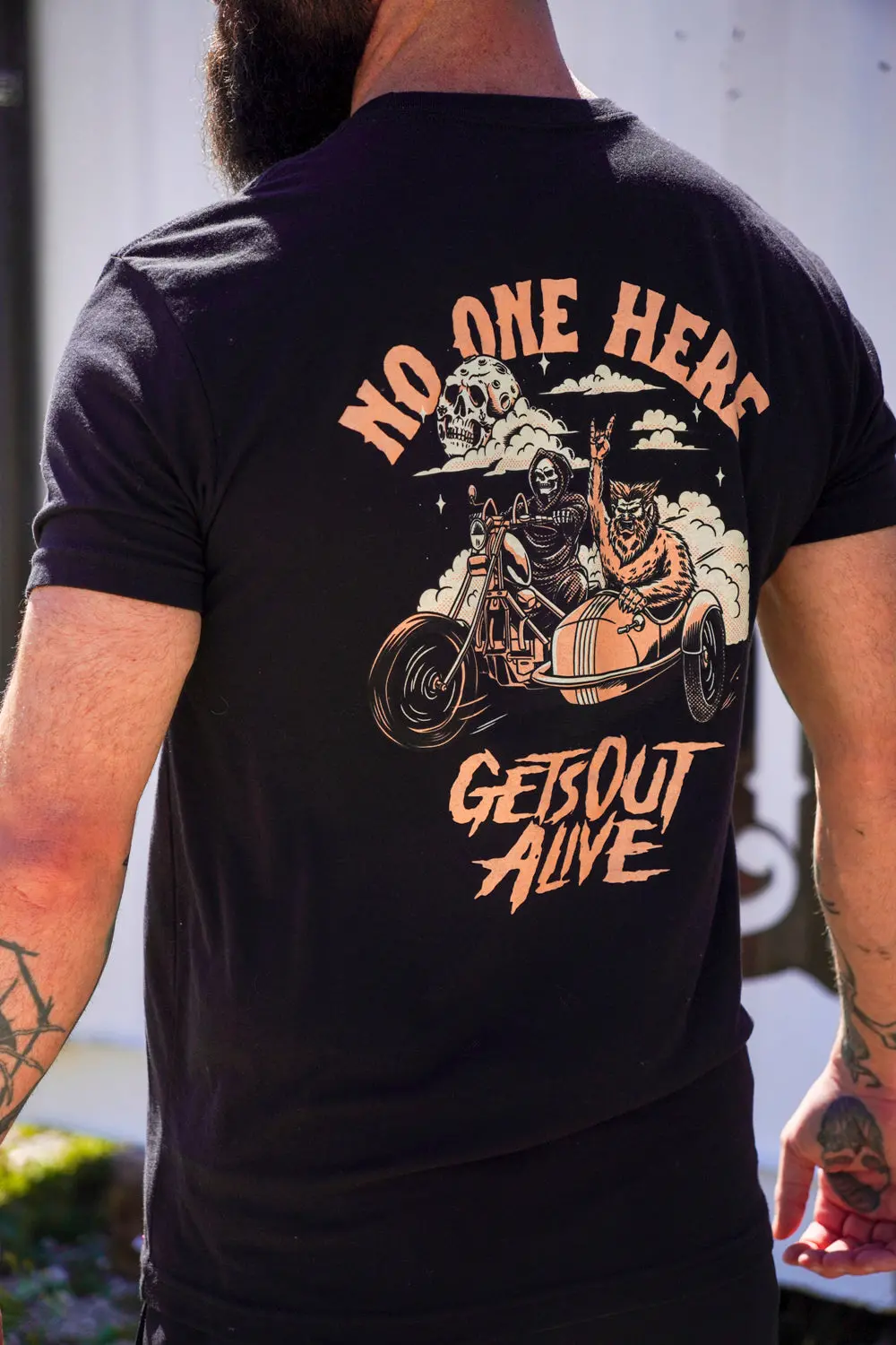 No One Here Gets Out Alive T-Shirt 1