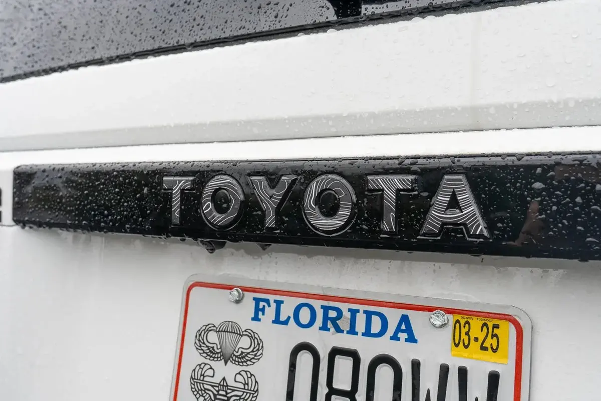 "Toyota" Topo Rear Tailgate Emblem Overlays - 2024+ Land Cruiser 1